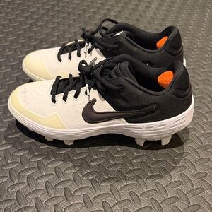 Nike Alpha Huarache Elite 2 Low MCS 'White Black' Mens Cleats Size 8.5